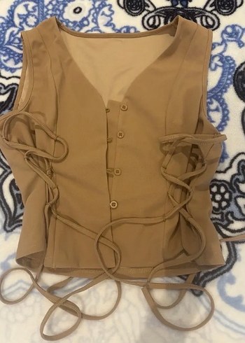 yelekli büstiyer yelek düğmeli - Görsel 3