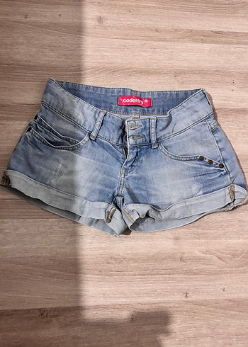 Trendyol & Milla Düğmeli Mavi Mini Kadın Kot Şort