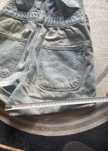 Bershka tulum kısa Mavi Denim Kadın Şort Salopet - Görsel 7