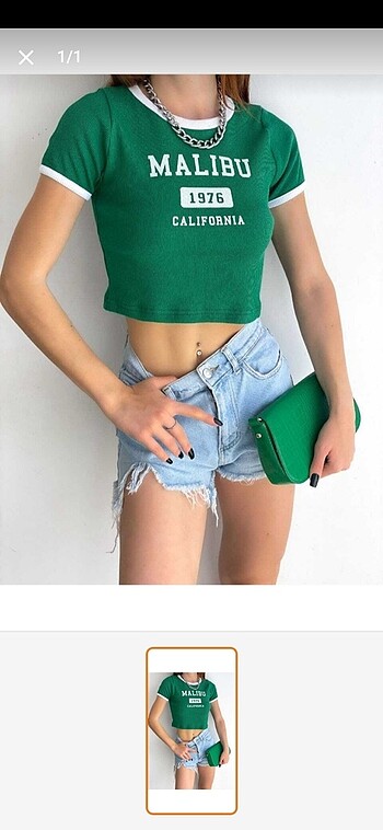 Kadın kısa kollu crop