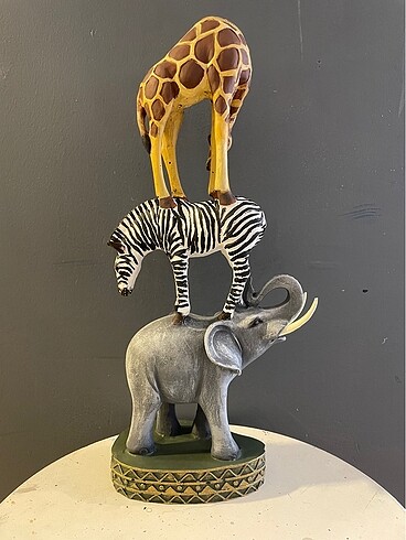 Beden çeşitli Renk Fil zebra zürafa biblo