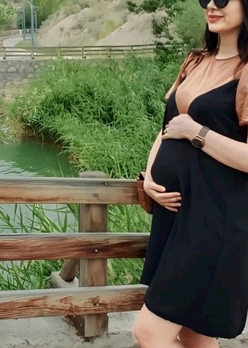 Trendyol & Milla Kahverengi detaylı elbise