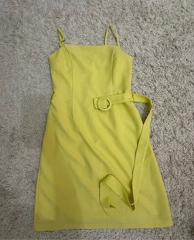 Trendyol & Milla Sarı mini elbise