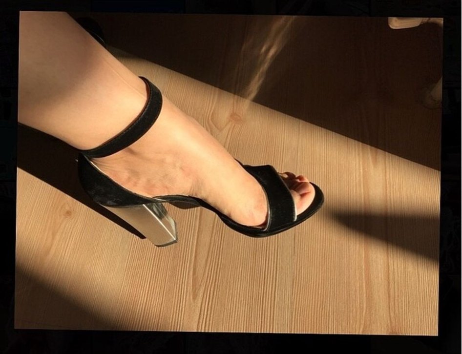 Kadın Siyah Tokalı Blok Topuklu Ayakkabı - Görsel 4