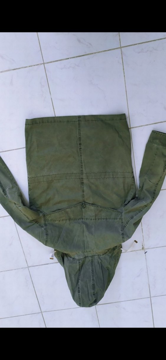 Kadın Haki Kemerli Pamuk Ceket - Görsel 3