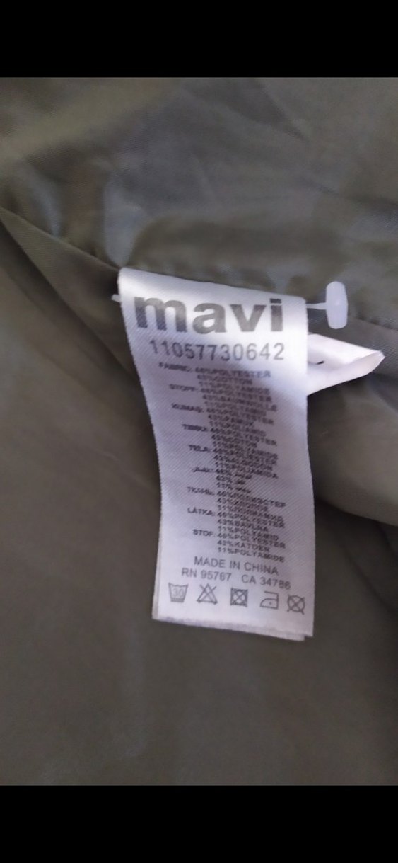 Kadın Haki Kemerli Pamuk Ceket - Görsel 5