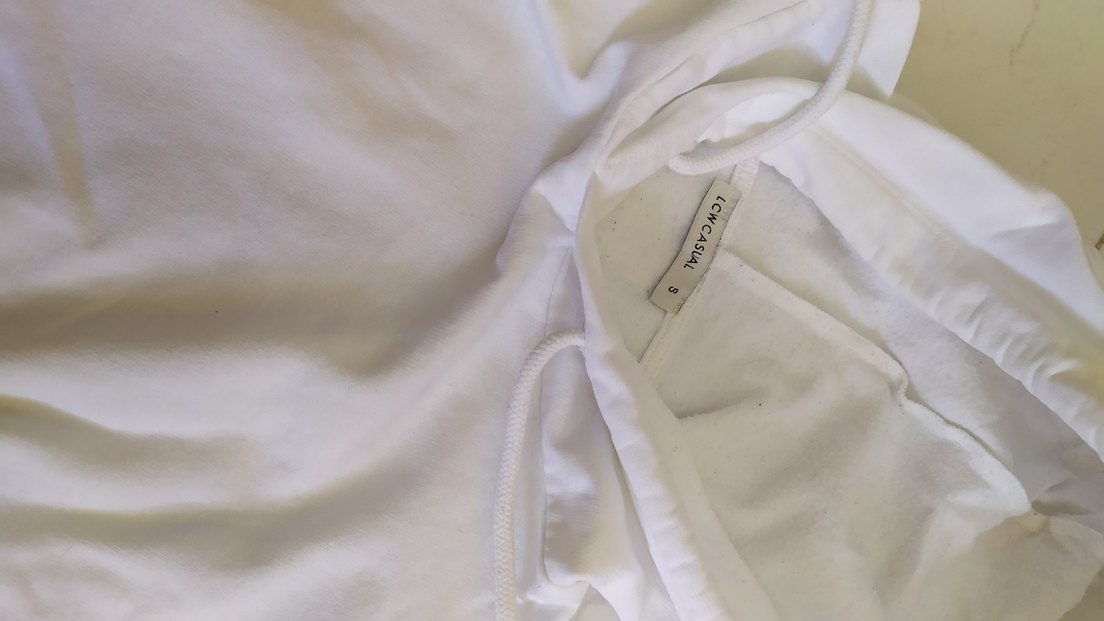 beyaz kapüşonlu sweatshirt - Görsel 2