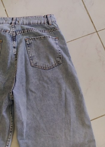 Gri Regular Fit Midi Kadın Kot Pantolon - Görsel 5