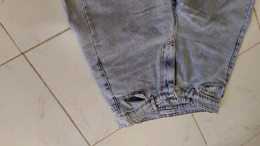 Gri Regular Fit Midi Kadın Kot Pantolon - Görsel 3