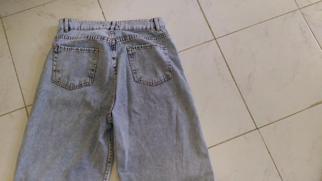 Gri Regular Fit Midi Kadın Kot Pantolon - Görsel 5