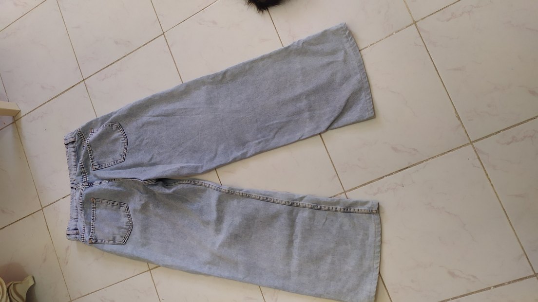 Gri Regular Fit Midi Kadın Kot Pantolon - Görsel 4