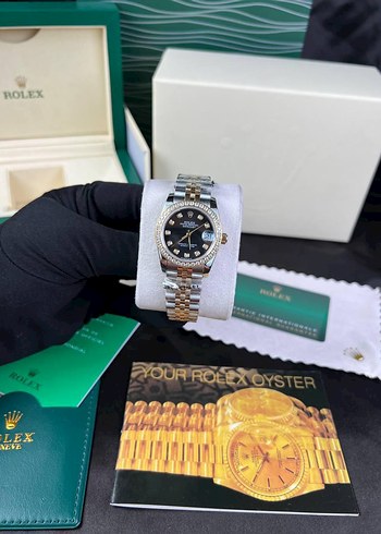 Rolex Kadın Siyah Klasik Saat