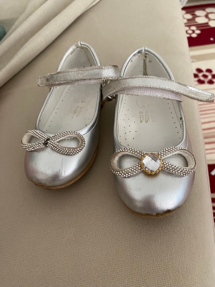 Kız Çocuk parlak gri Babet - Görsel 2