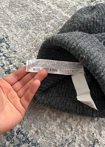 Gri Örgü Kadın Yün Bere - Görsel 3