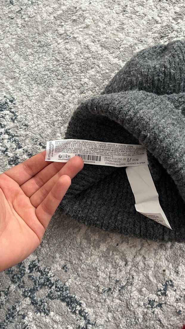 Gri Örgü Kadın Yün Bere - Görsel 3