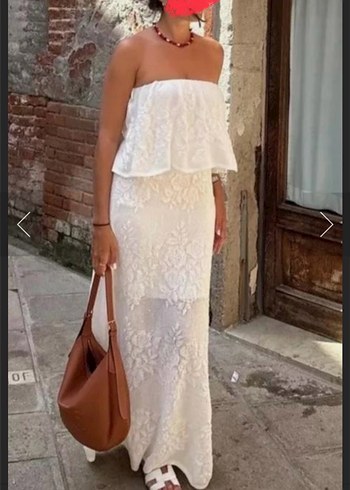Zara straplez bandeu elbise