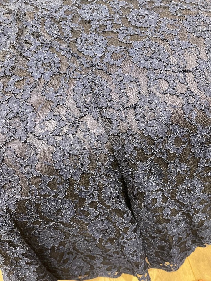 Lacivert Dantelli Uzun Abiye Elbise - Görsel 4