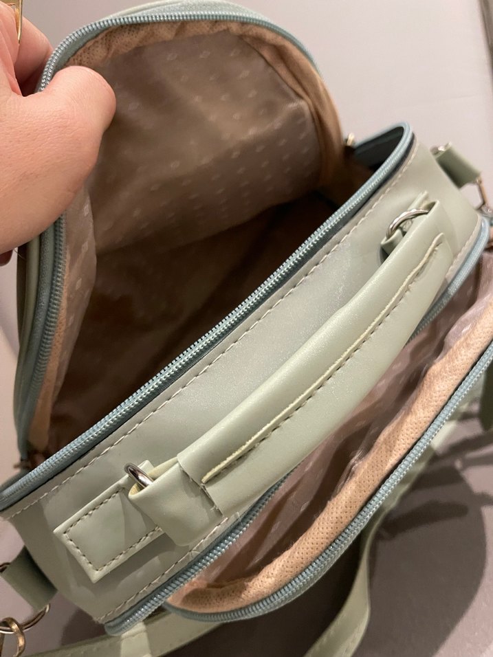 Minimalist Kadın  Deri Görünümlü Mint Rengi Çanta - Görsel 3