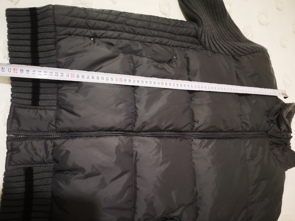 Fermuarlı gri Erkek Mont - Görsel 5