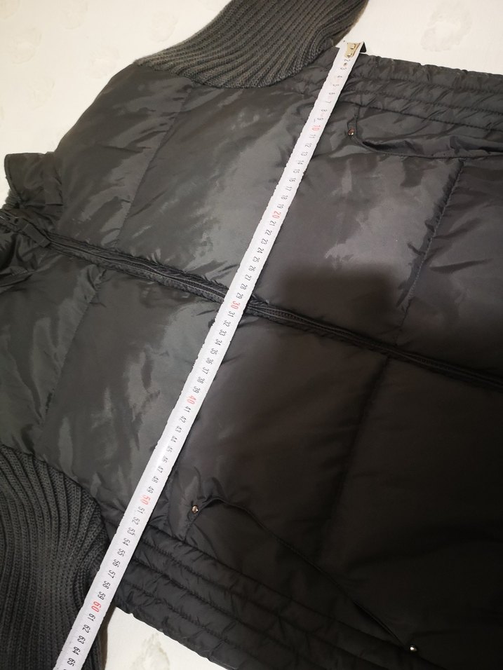 Fermuarlı gri Erkek Mont - Görsel 4