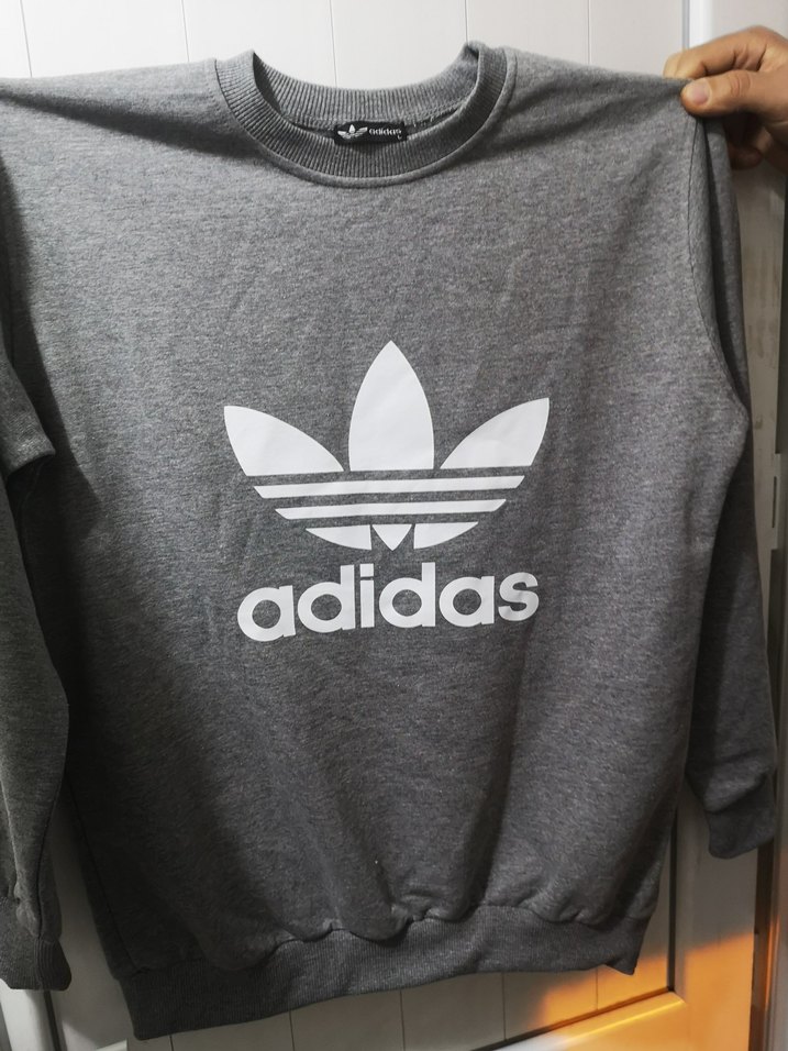 Gri Baskılı Erkek Sweatshirt - Görsel 2