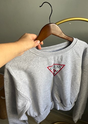 Guess Gri Oversize Guess Sweatshirt