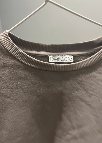 Defacto Gri Kadın Oversize Sweatshirt