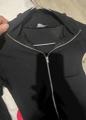 Diğer Fermuarlı Siyah bodysuit