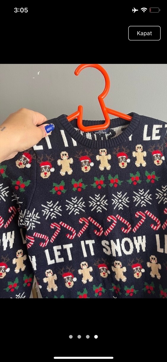 Erkek Çocuk Desenli Triko Kazak - Görsel 4