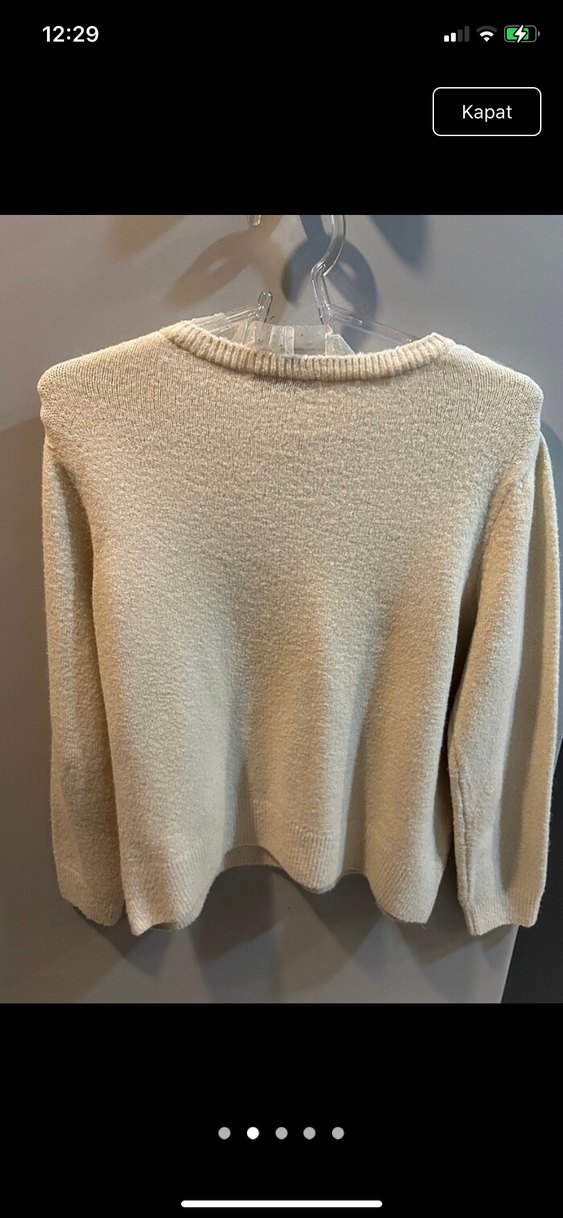 Bej Kadın Triko Kazak - Görsel 3