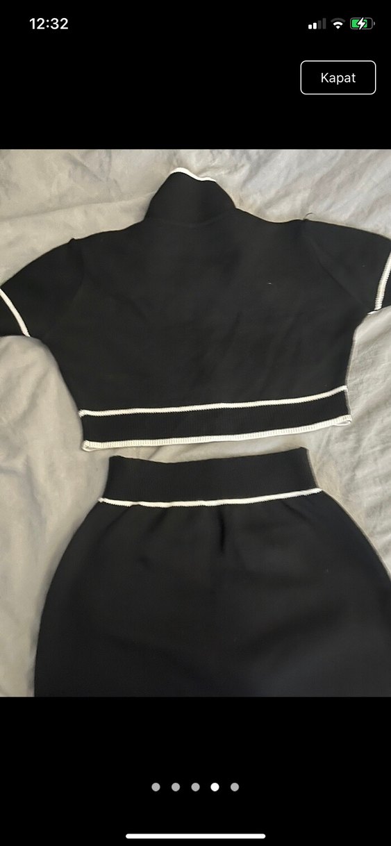 Düğmeli Siyah Mini - Görsel 5