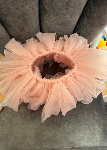 Panço Pembe Fırfırlı tasarım tütü etek
