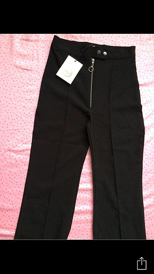 likralı ispanyol paça yüksek bel pantalon