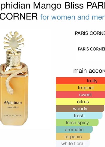 Diğer Paris Corner Ophidian Mango Bliss Erkek Parfümü 10 ml decant