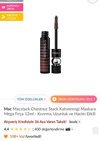 MAC MAC kahverengi maskara