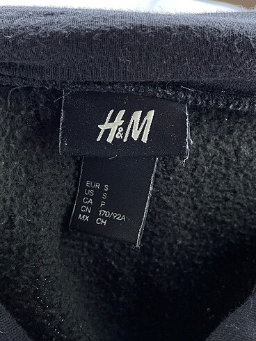 m Beden siyah Renk H&M Sweatshirt %70 İndirimli.