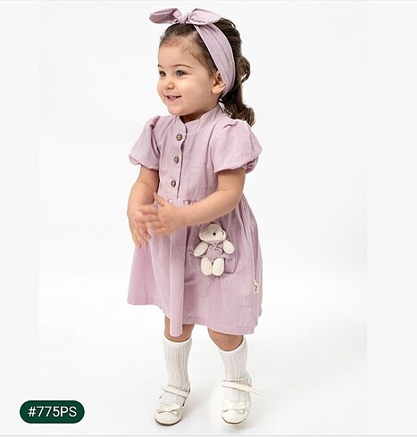 Popshops kız ayıcıklı elbise