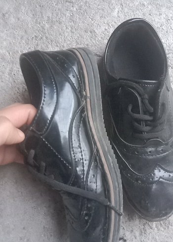 Erkek Çocuk Siyah Klasik Bağcıklı Ayakkabı - Görsel 3