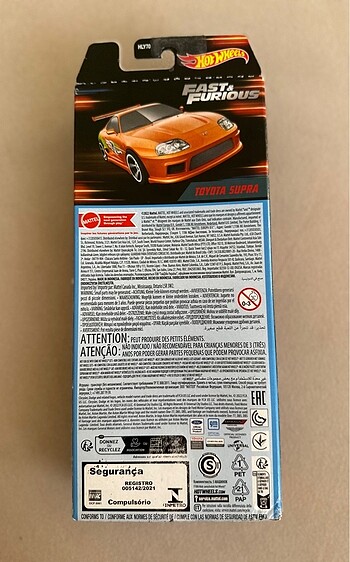 Beden Hot wheels Hızlı ve Öfkeli - Fast & Furious 5li set