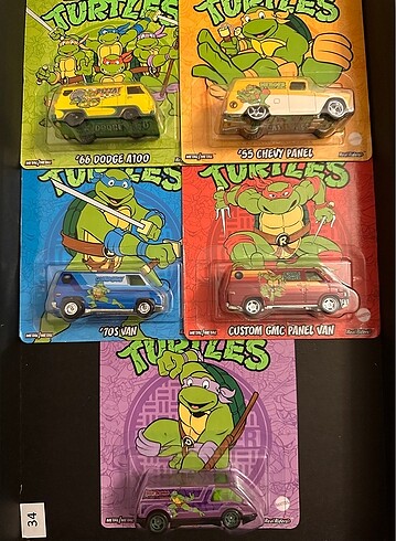 Hot wheels Ninja Turtles Set