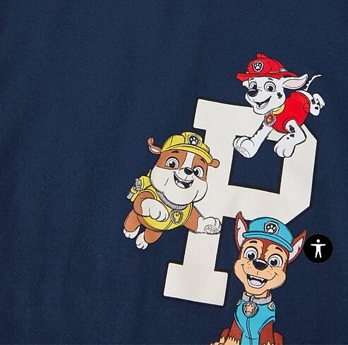 5 Yaş Beden lacivert Renk Zara Paw Patrol Tshirt Şort Takım