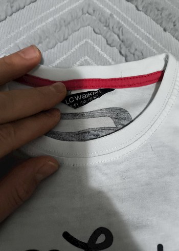 LC Waikiki Kız Çocuk Beyaz Pamuklu Baskılı Tişört