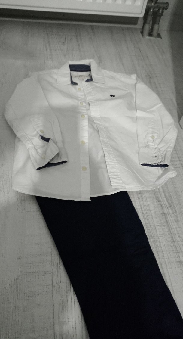 Düğmeli Pamuklu Bebek Erkek Takımı - Görsel 4