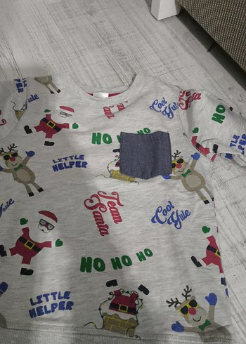 Erkek Çocuk Gri Baskılı Sweatshirt - Görsel 4