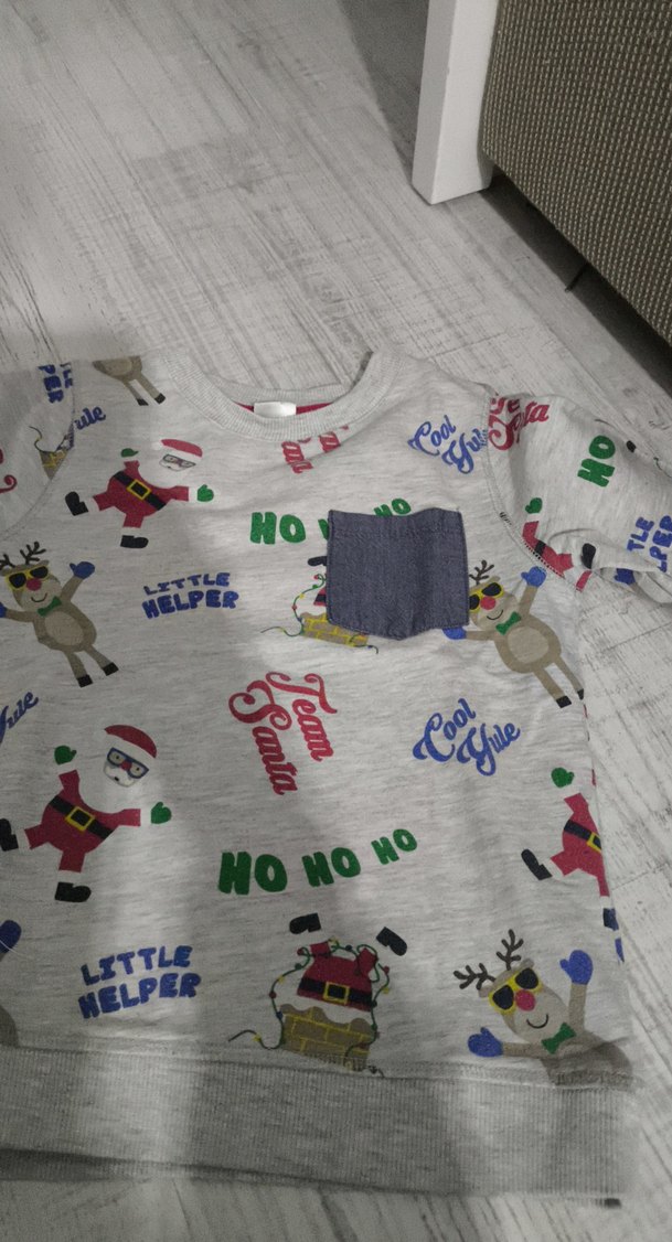 Erkek Çocuk Gri Baskılı Sweatshirt - Görsel 4