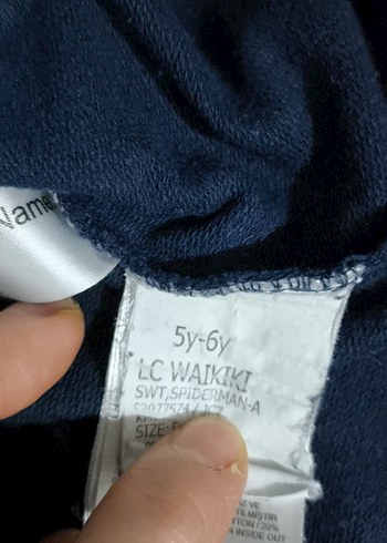 Erkek çocuk  Kapüşonlu Koyu Mavi Baskılı Sweatshirt - Görsel 2