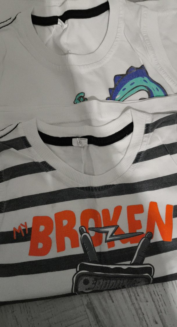 Gri Erkek Çocuk Broxen Baskılı Kolsuz Tişört - Görsel 2