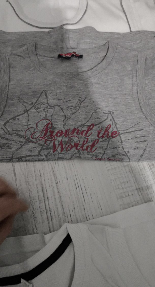 Gri Erkek Çocuk Broxen Baskılı Kolsuz Tişört - Görsel 4