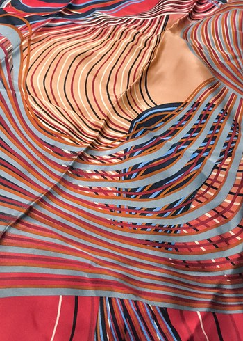 Kadın Çok Renkli Çizgili Şal - Görsel 2