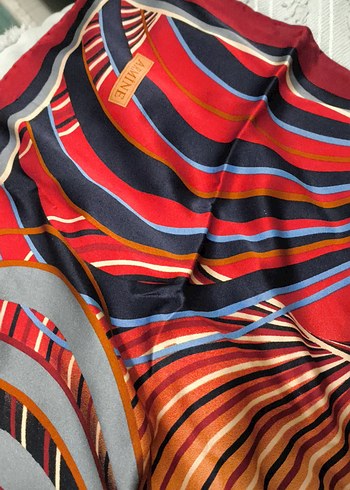 Kadın Çok Renkli Çizgili Şal - Görsel 3